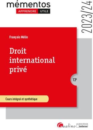 Droit International Privé, 13ème édition - Literatura Obcojęzyczna ...