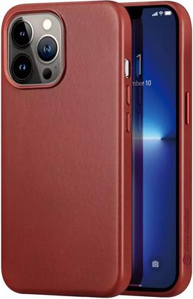 Dux Ducis Naples pour iPhone 13 Pro Max en cuir (compatible MagSafe) rouge