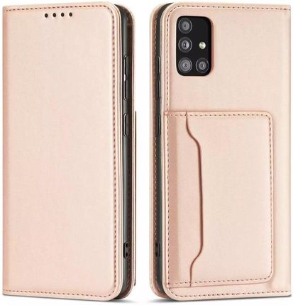 Étui pour cartes magnétiques pour Samsung Galaxy A52 5G pochette portefeuille porte-cartes rose