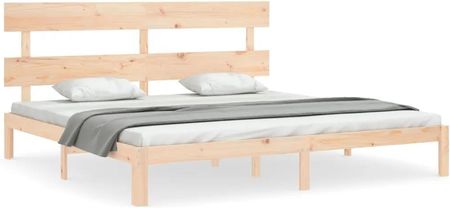 Vidaxl Rama łóżka z wezgłowiem 6FT Super King lite drewno 180x200cm 3193546