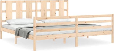 vidaXL Rama łóżka z wezgłowiem 6FT Super King lite drewno 180x200cm 3194131