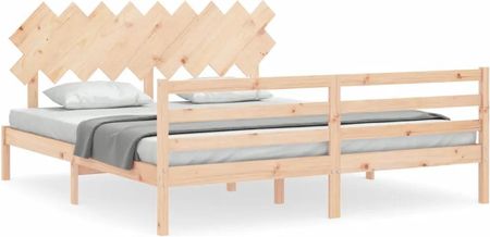 vidaXL Rama łóżka z wezgłowiem 6FT Super King lite drewno 180x200cm 3195301