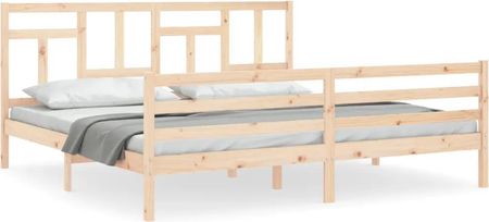 Vidaxl Rama łóżka z wezgłowiem 6FT Super King lite drewno 180x200cm 3194976
