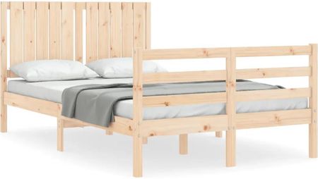 vidaXL Rama łóżka z wezgłowiem 4FT mała podwójna lite drewno 120x190cm 3194736