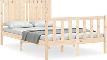 Vidaxl Rama łóżka z wezgłowiem 4FT mała podwójna lite drewno 120x190cm 3192916