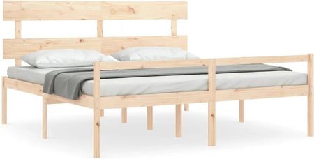 vidaXL Rama łóżka z wezgłowiem 6FT Super King lite drewno 180x200cm 3195366