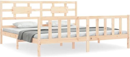 vidaXL Rama łóżka z wezgłowiem 6FT Super King lite drewno 180x200cm 3192571