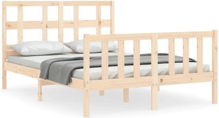 Vidaxl Rama łóżka z wezgłowiem 4FT mała podwójna lite drewno 120x190cm 3192981