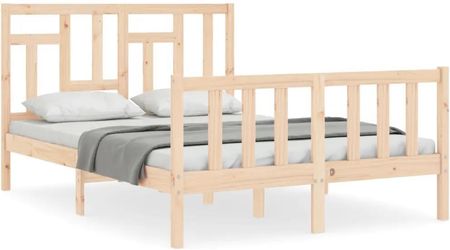 Vidaxl Rama łóżka z wezgłowiem 4FT mała podwójna lite drewno 120x190cm 3193111