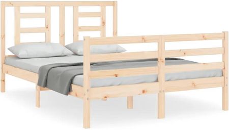 vidaXL Rama łóżka z wezgłowiem 4FT mała podwójna lite drewno inne 3194671