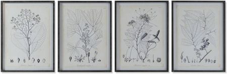 Dkd Home Decor Obraz Nowoczesny Rośliny Botaniczne 45X2,5X60 Cm (4 Sztuk) 736587