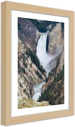 Feeby Obraz W Ramie Wielki Wodospad W Górach ( 20X30) 530095