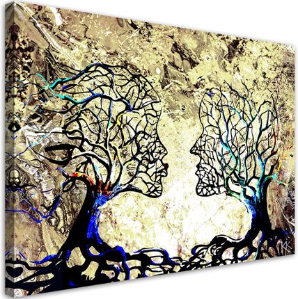 Feeby Obraz Na Płótnie Pocałunek Drzewa Miłość Abstrakcja ( 100X70) 1494541