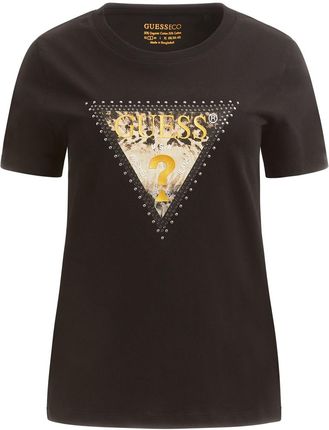 Damska Koszulka z krótkim rękawem Guess SS CN Animal Triangle Tee W3Yi41I3Z14-Jblk – Czarny