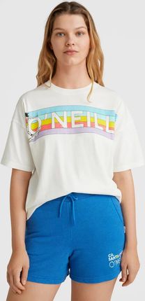 Damska Koszulka z krótkim rękawem O'Neill Connective Graphic Long Tshirt 1850078-11010 – Biały