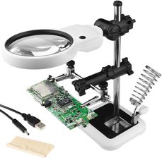 Zdjęcie Verk Group Trzecia Ręka Zestaw Do Lutowania Uchwyt Lupa Led - Opatówek