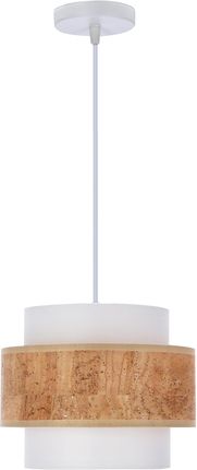 Candellux Cork Lampa Wisząca Biały 1X40W E27 Abażur Biały+Beżowy (3118113)