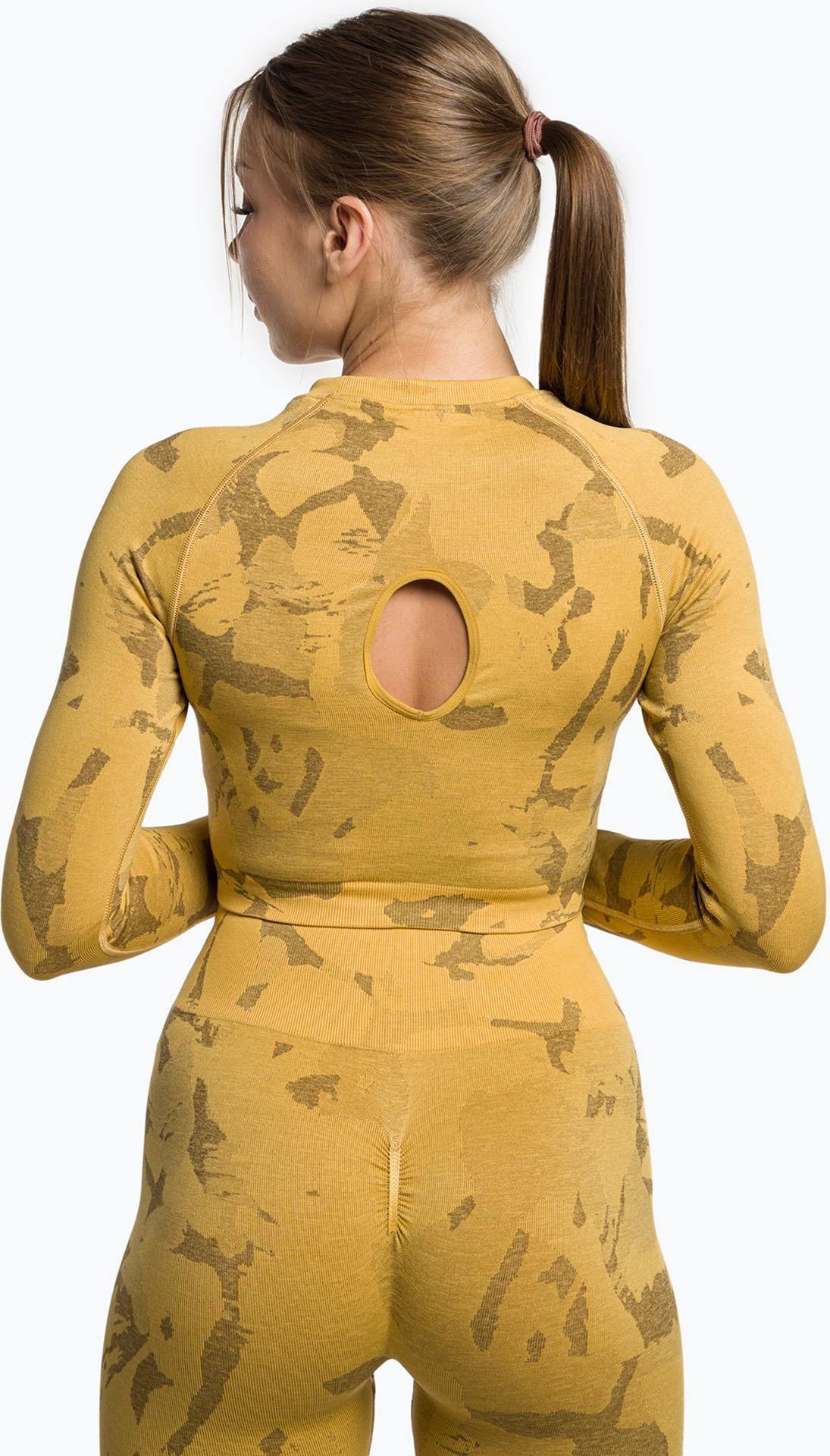 Gymshark Adapt Camo Savanna Seamless Leggings In Indian Yellow