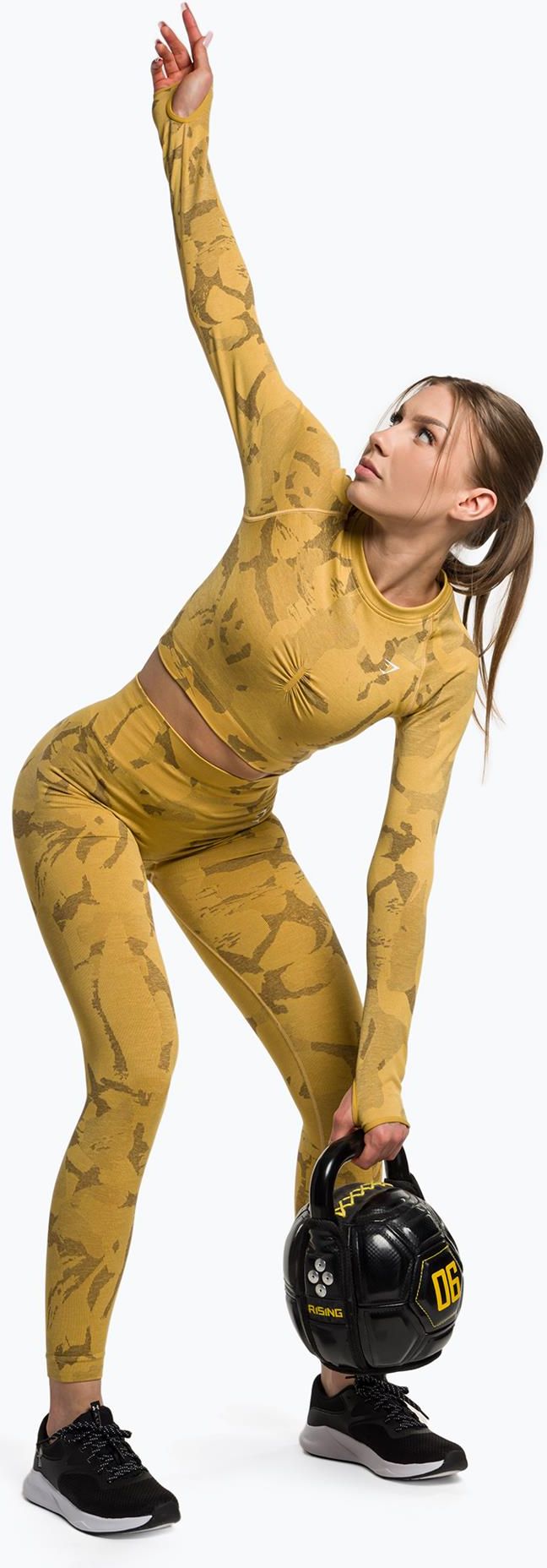 Legginsy treningowe damskie Gymshark Adapt Camo Savanna Seamless yellow M -  B1A2K - 14785931270 