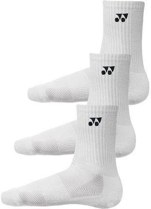 Yonex Skarpety 8422Ex Crew Socks Białe 3 Pary 39 5 44