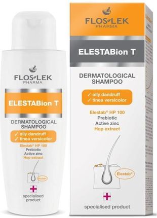 FlosLek ELESTABion T Szampon dermatologiczny, łupież tłusty, łupież pstry 150ml