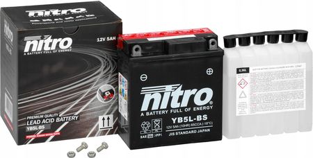 Nitro Akumulator Bezobsługowy Yb5L-Bs 12V 5Ah Nb5L-Bs