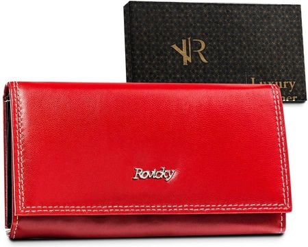 Duży, skórzany portfel damski z systemem RFID — Rovicky