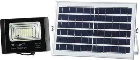 V-Tac Projektor Led Solarny 12W Ip65 Vt-25W 6000K 550Lm Plsku94006