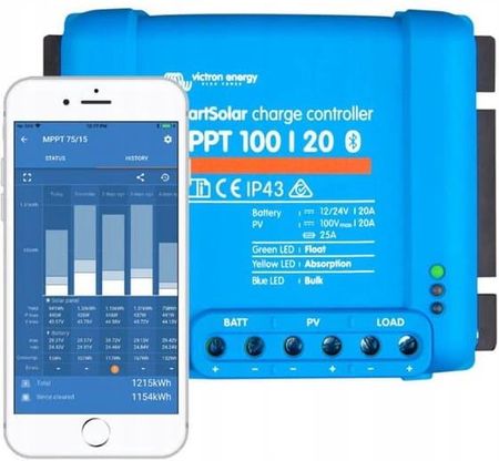 Victron Energy Regulator Ładowania Smart 100V/20A Bluetooth SMART100V20A