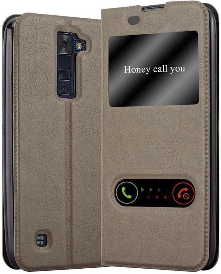 Cadorabo Cover Flip Per LG K8 2016 – Pelle Sintetica Marrone – Chiusura Magnetica – Portafoglio