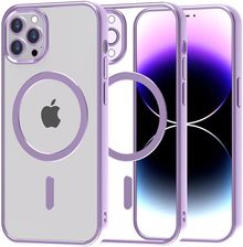 Supero Etui Silicone Plating Magsafe Cover For Iphone 14 Pro Max Fioletowe