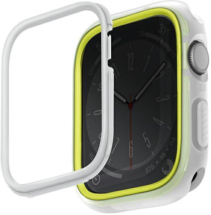 Uniq Etui Moduo Apple Watch Series 4 5 6 7 8 Se Se2 44 45Mm Limonka Biały Lime White