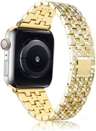 Nemo Pasek Do Apple Watch 4 5 6 7 8 Se Ultra Diamond Bumper Złote