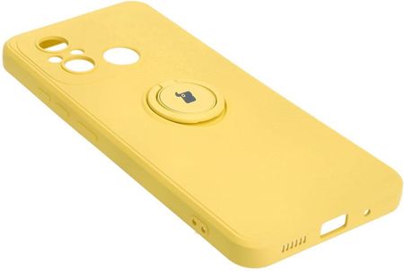 Bizon Etui Case Silicone Ring Sq Do Xiaomi Redmi 12C Żółte - zdjęcie 3