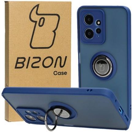 Bizon Etui Case Hybrid Ring Do Xiaomi Redmi Note 12 4G Granatowe