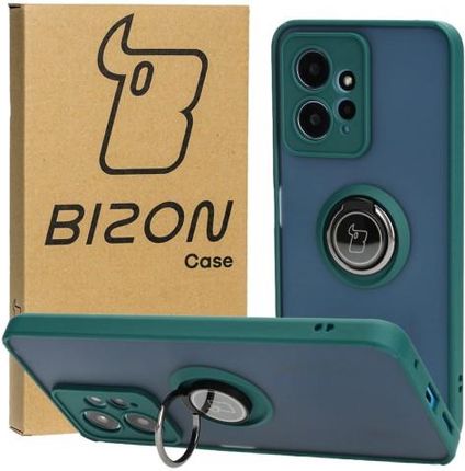 Bizon Etui Case Hybrid Ring Do Xiaomi Redmi Note 12 4G Ciemnozielone