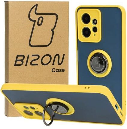 Bizon Etui Case Hybrid Ring Do Xiaomi Redmi Note 12 4G Żółte