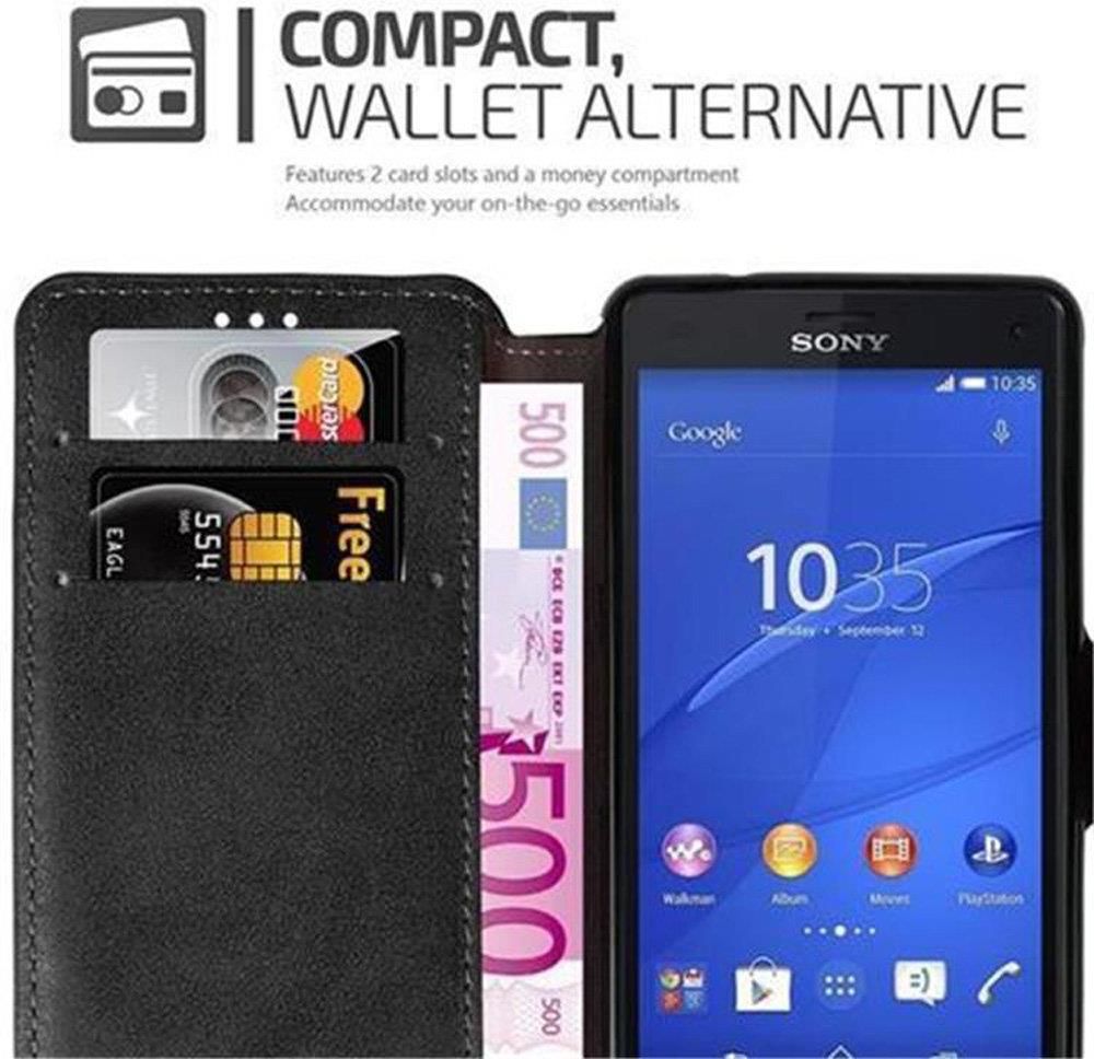 CADORABO Custodia in design flip realizzato in similpelle testurizzata CUSTODIA per Xperia Z5, Lilla