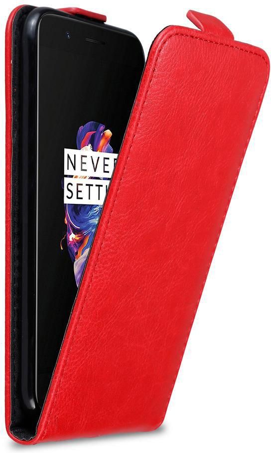 Cadorabo Pokrowiec Do Oneplus W Etui Czerwone Jab Ko Flip Case Cover Obudowa Ochronny Etui