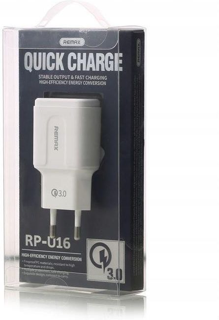 Ładowarka do telefonu Remax Adapt Siec 1Xusb White Rp U16 Traveller 3 0 ...