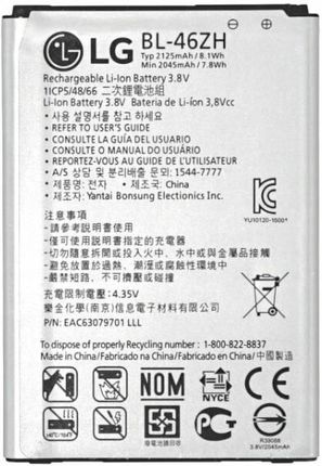 Lg Bateria Bl 46Zh Do K8 2125 Mah 3 8V Li Ion