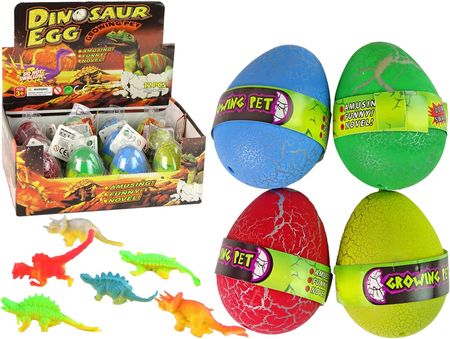 Leantoys Wykluwające Się Magiczne Jajko Dinozaura Rosnące 6Cm Kolorowe