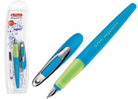 Herlitz Pióro Wieczne My Pen M Dla Praworęcznych Niebiesko Żółte