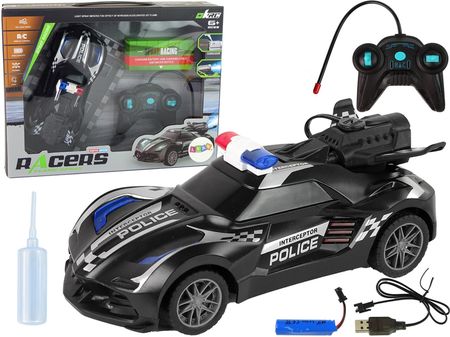 Leantoys Auto Sportowe R/C Policja Czarne Zdalnie Sterowane