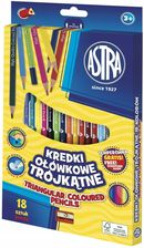 Zdjęcie Astra Kredki Ołówkowe Trójkątne 18 Kolorów Z Temperówką - Rawicz