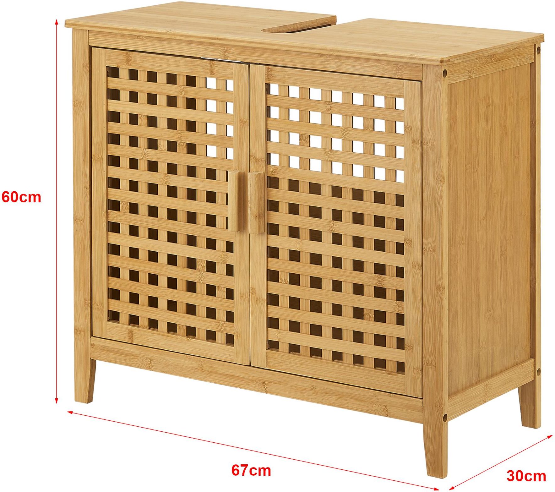 Szafka Pod Umywalk Do azienki Bambusowa 60X67X30Cm - Opinie i atrakcyjne  ceny na Ceneo.pl