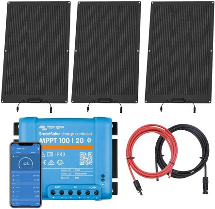 Zestaw solarny do kampera 300W - Elastyczne panele fotowoltaiczne EcoFlow + Victron Energy SmartSolar MPPT 100/20