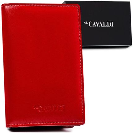 Skórzany portfel damski z dużą sekcją na karty płatnicze — Cavaldi