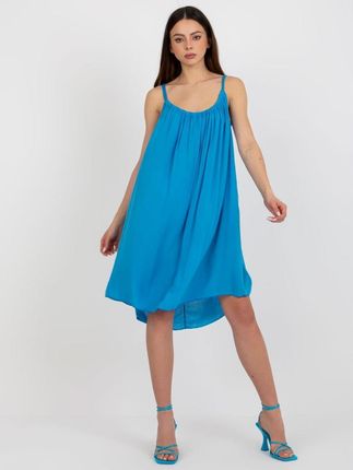 Sukienka na ramiaczkach zwiewna niebieska S