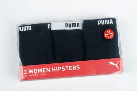 Bielizna Damska Puma Hipster 3Pak Czarna 907592 02